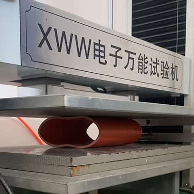 Flattening test of Impact Modified DWV PVC Pipes